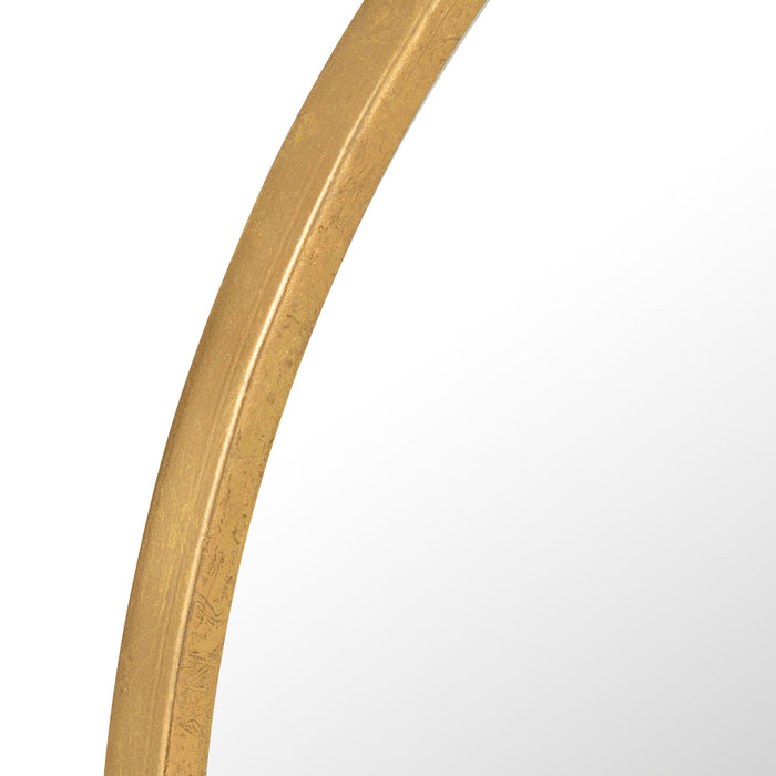 J-Line spiegel Mona Rond - ijzer|glas - goud - small - Ø 40 cm