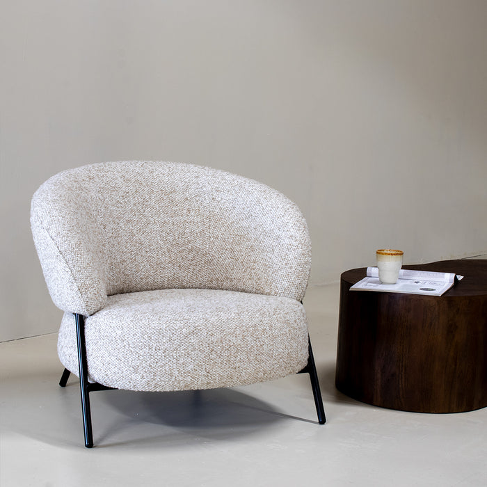 DÉJA Living - Fauteuil Beige Stof - 85x85x70cm - Kumla