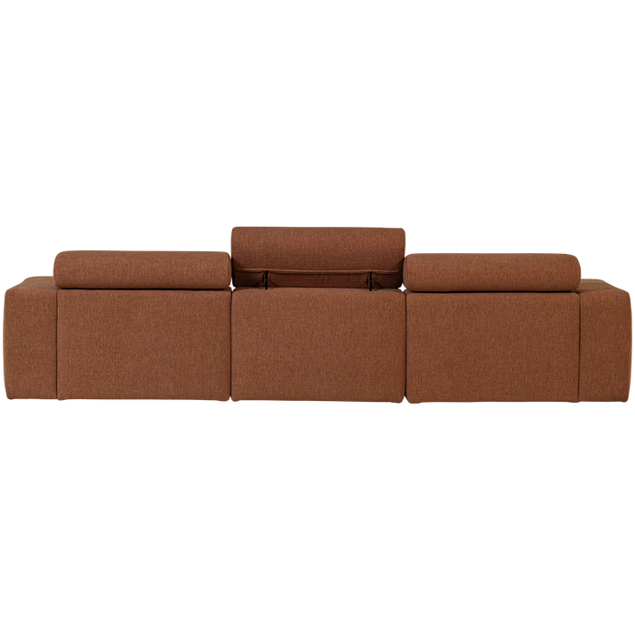 WOOOD Novi Chaise Longue Bank Rechts - Polyester - Terra