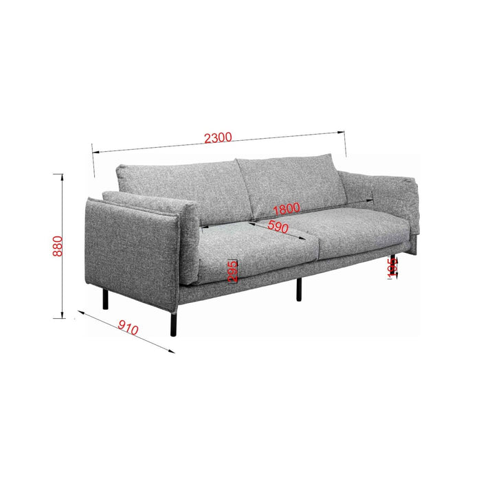 Sofa Pola 2-Zits grijs Kare Design