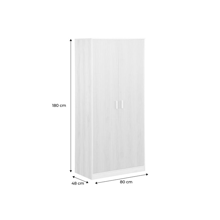 sweeek - Kledingkast decor hout 1 kledingkast 2 deuren