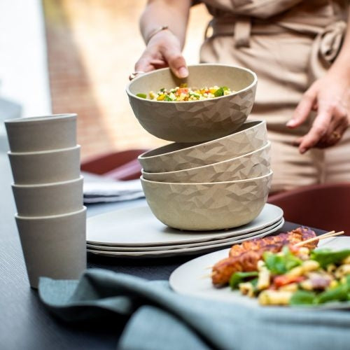 Schaal, 0.7 L, Set van 4, Organic, Zand Beige - Koziol | Club Bowl