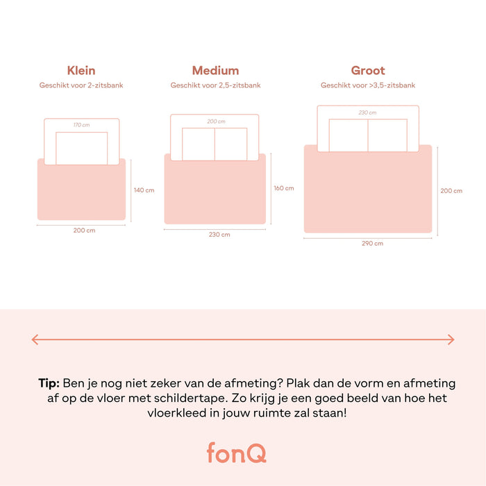 by fonQ Weeve Vloerkleed 160 x 215 cm - Donker Beige