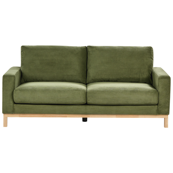 Beliani - SIGGARD - Tweezitsbank - Groen - Corduroy