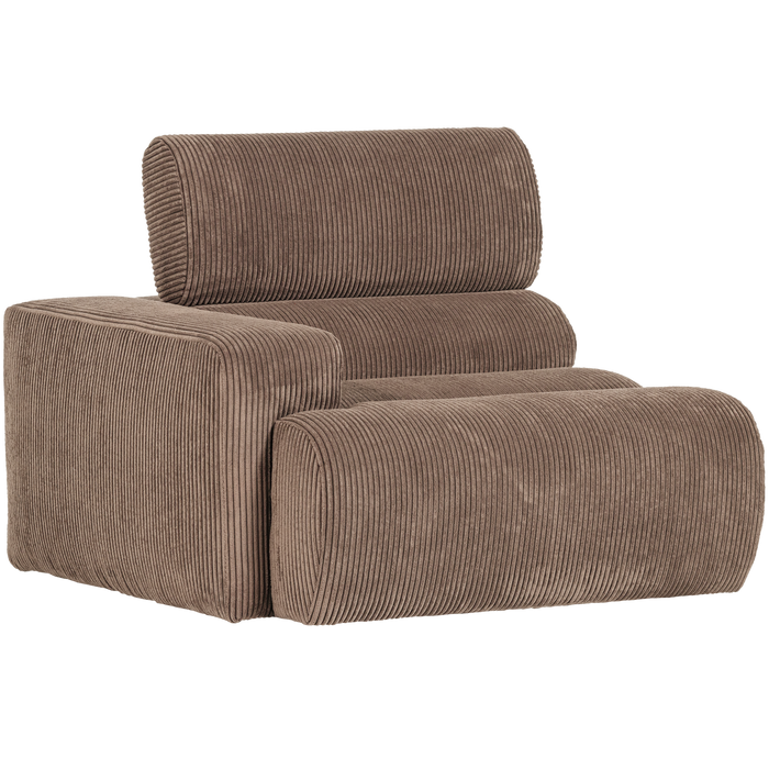 WOOOD Novi 1-Zits Element Bank Arm Rechts - Ribstof - Taupe