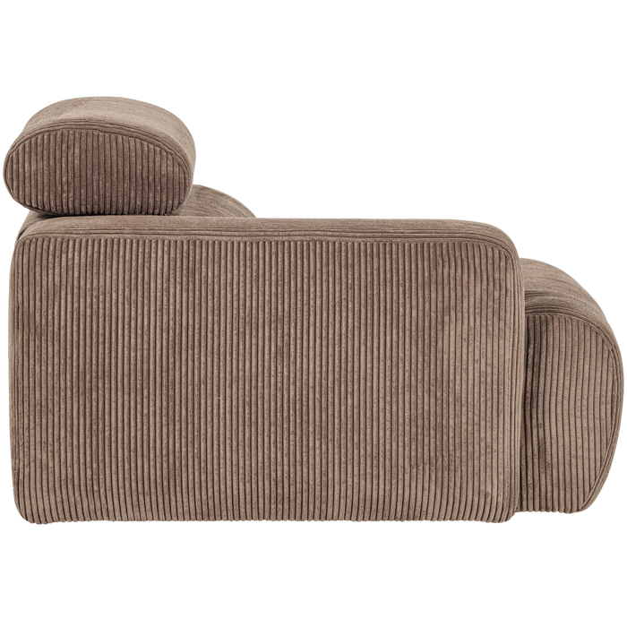 WOOOD Novi 1-Zits Element Bank Arm Rechts - Ribstof - Taupe