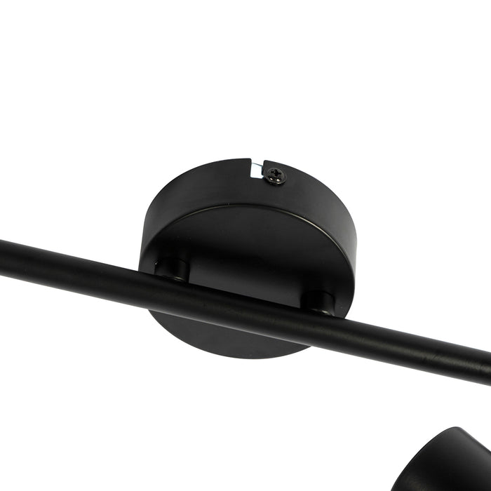 QAZQA Smart plafondlamp zwart met smoke glas incl. 2 Wifi P45 - Vidro