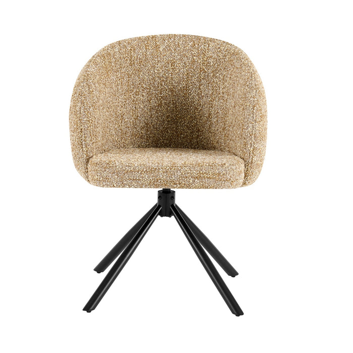 Giga Meubel - Eetkamerstoel Taupe - Draaibaar - Emilia - Set van 2