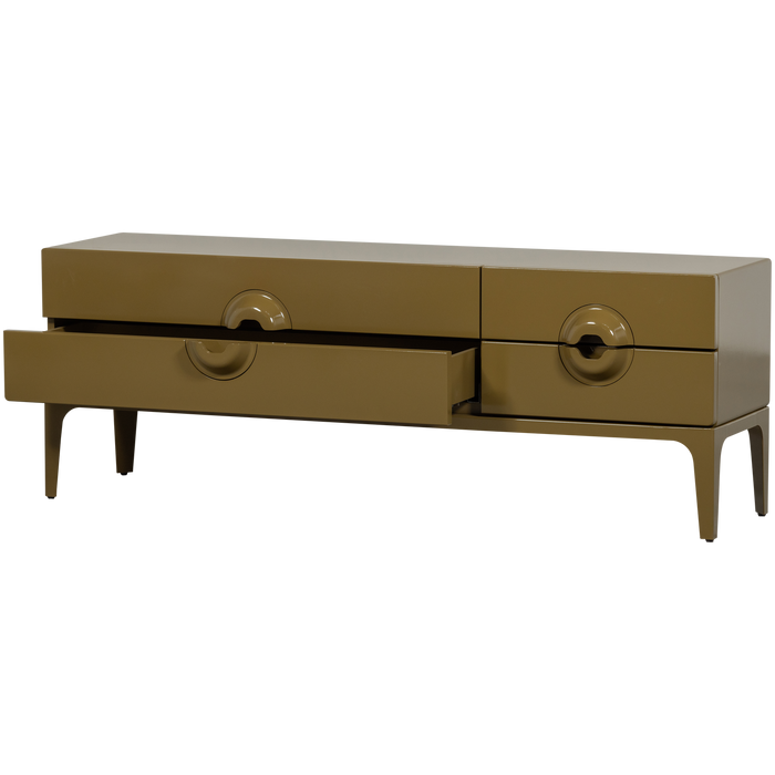 WOOOD Merge Tv Meubel - Eucalyptus hout - Honinggeel - 57x160x44