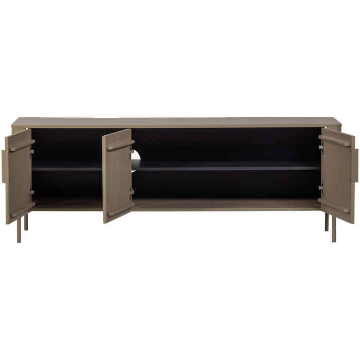 WOOOD Gunnar Tv Meubel - Grenenhout - Mud|Bruin - 56x154x44