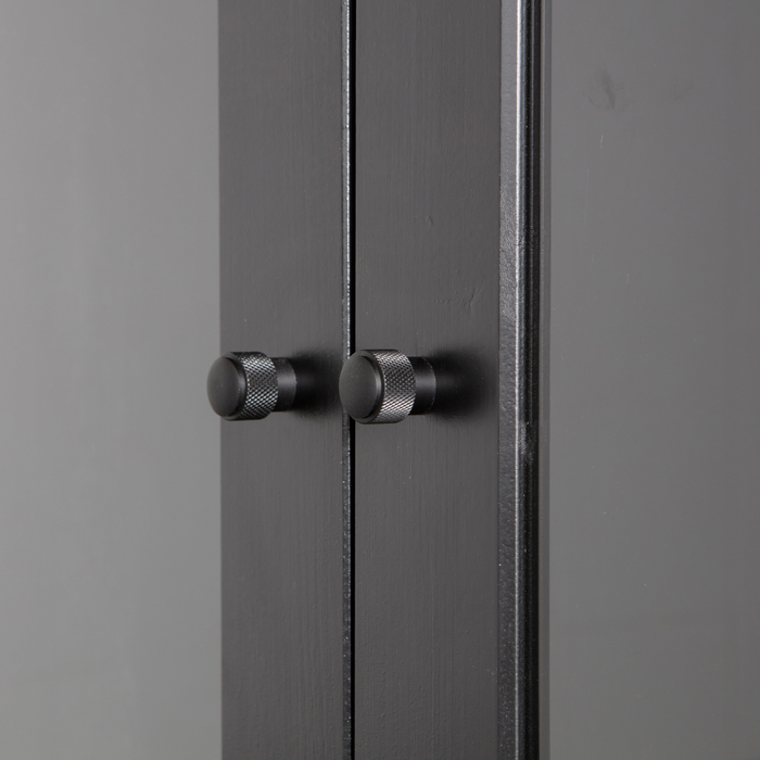 WOOOD Xam Vitrinekast - Grenen - Zwart - 155x100x40