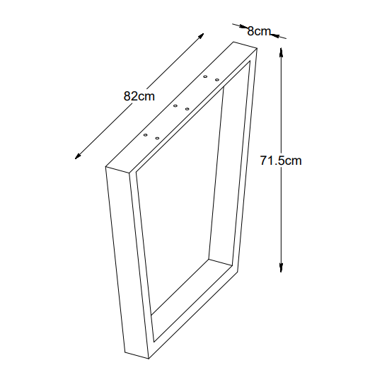 Nordic Home - Jamie tafelpoot - U vorm - set van 2