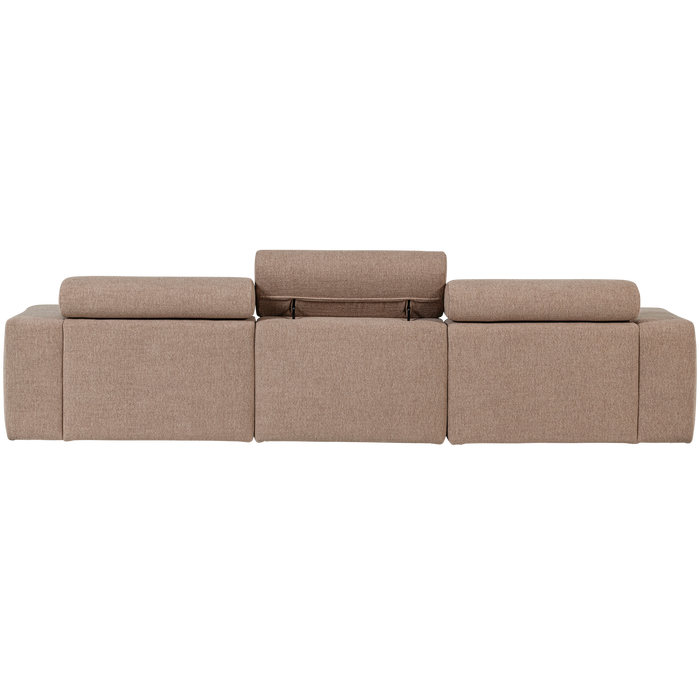 WOOOD Novi Chaise Longue Bank Rechts - Polyester - Taupe