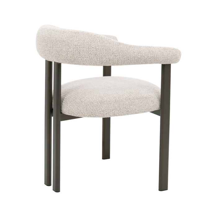 DÉJA Living - Eetkamerstoel - Stof - Taupe|Brons - Odense - Set van 2