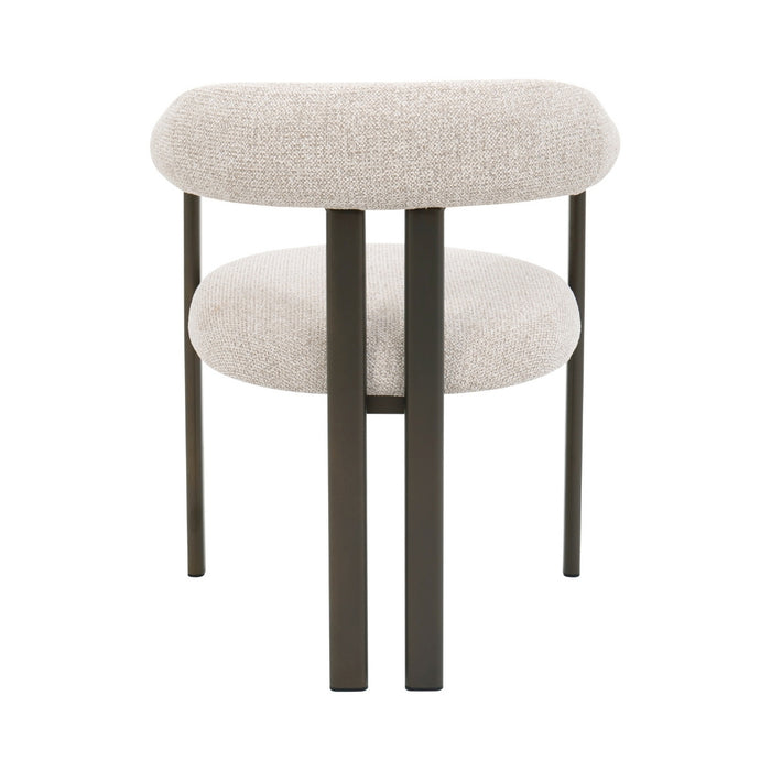 DÉJA Living - Eetkamerstoel - Stof - Taupe|Brons - Odense - Set van 2