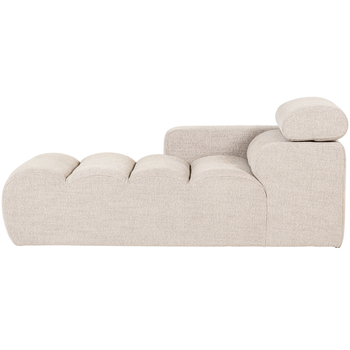 WOOOD Novi Chaise Longue Element Arm Links - Polyester- Naturel