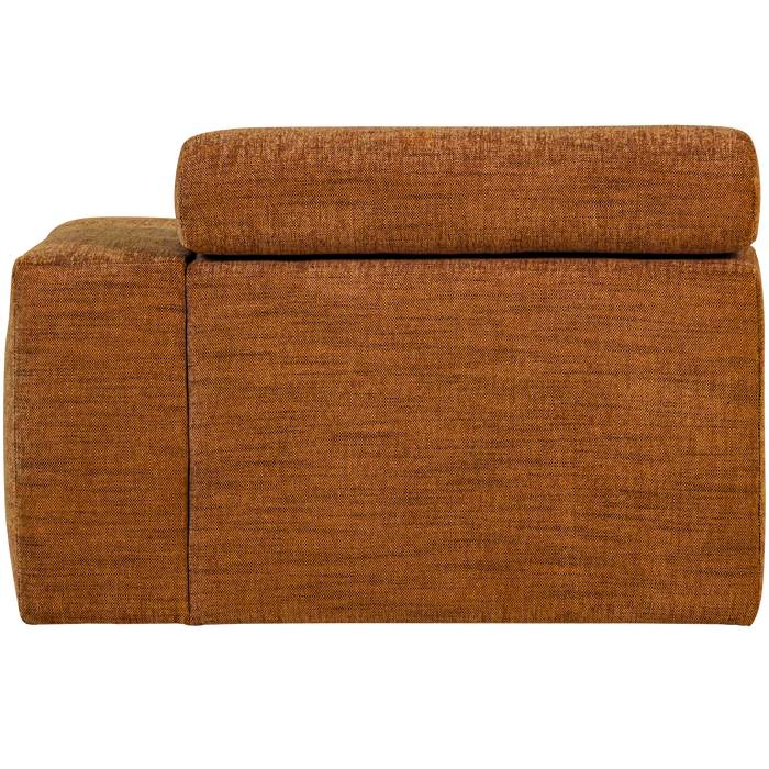 WOOOD Novi 1-Zits Element Bank Arm Rechts - Polyester - Oranje Melange