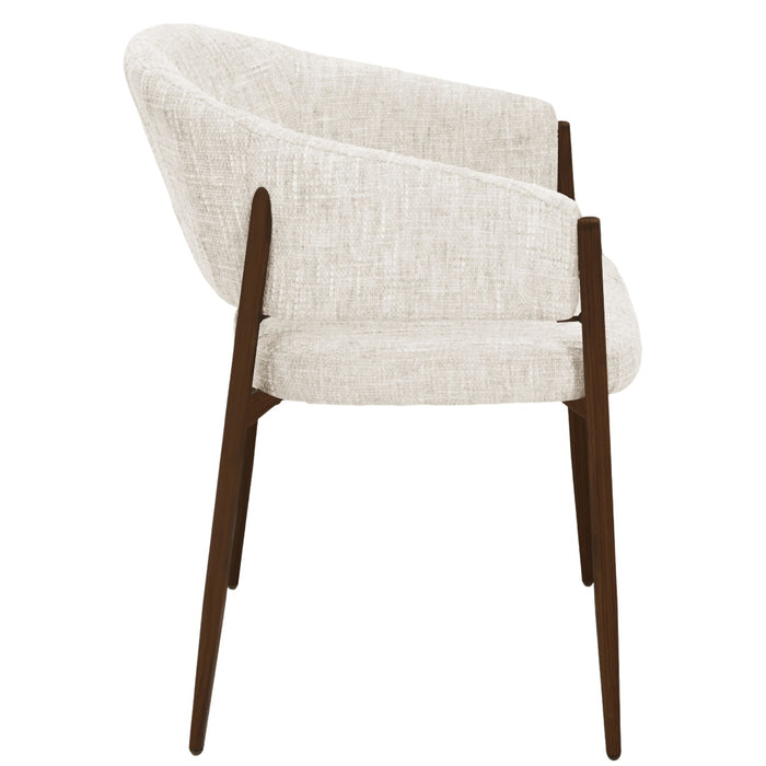 DÉJA Living - Eetkamerstoel Beige Stof - Elvia - Set van 2