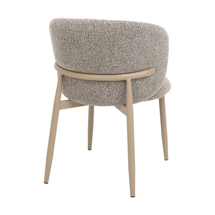 DÉJA Living - Eetkamerstoel Taupe|Beige Stof - Varde - Set van 2