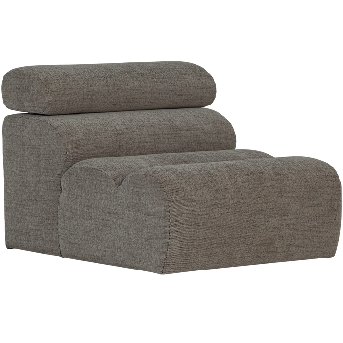 WOOOD Novi 1-Zits Element Bank - Polyester - Grijs Melange - 86x82x113