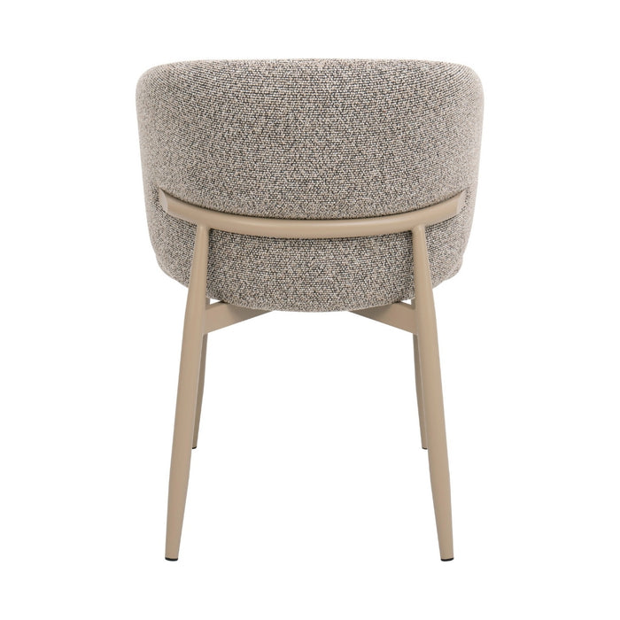 DÉJA Living - Eetkamerstoel Taupe|Beige Stof - Varde - Set van 2