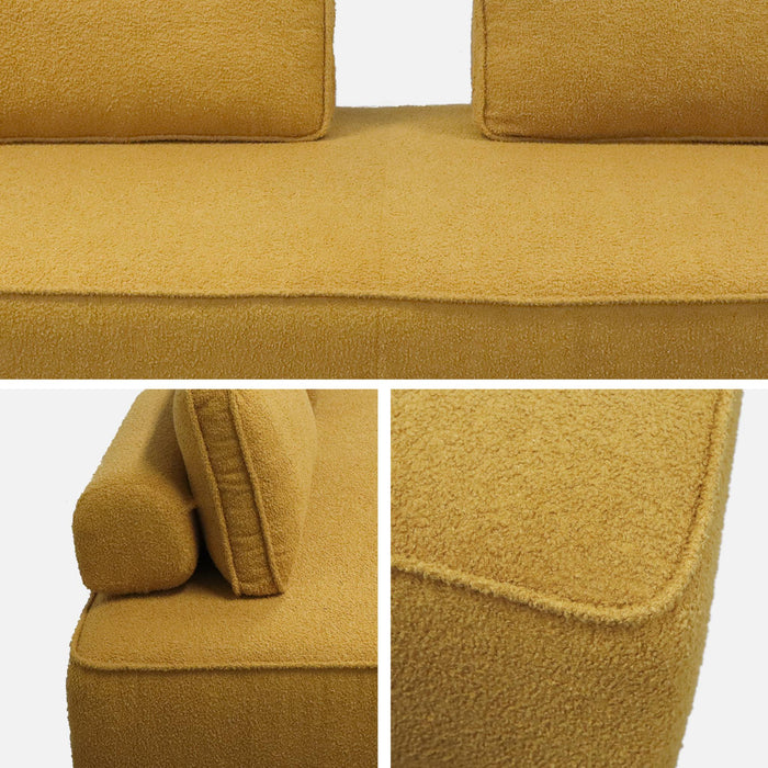 sweeek - Fauteuil in boucléstof 2 zitplaatsen