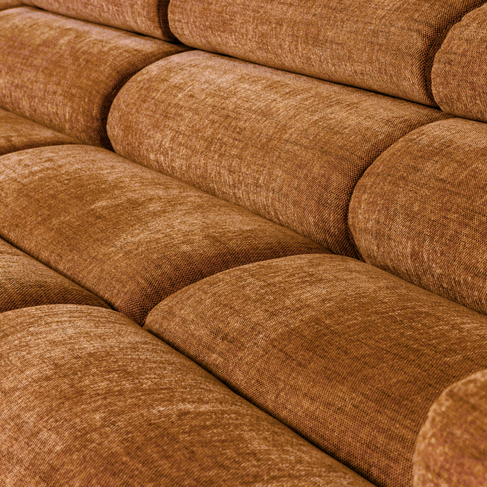 WOOOD Novi Chaise Longue Bank Links - Polyester - Oranje Melange