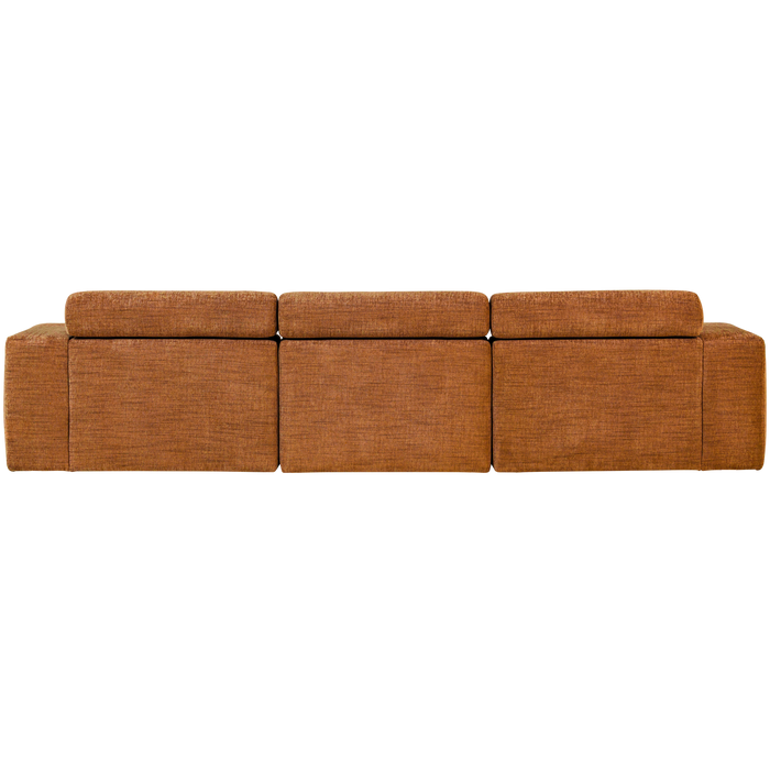 WOOOD Novi Chaise Longue Bank Links - Polyester - Oranje Melange