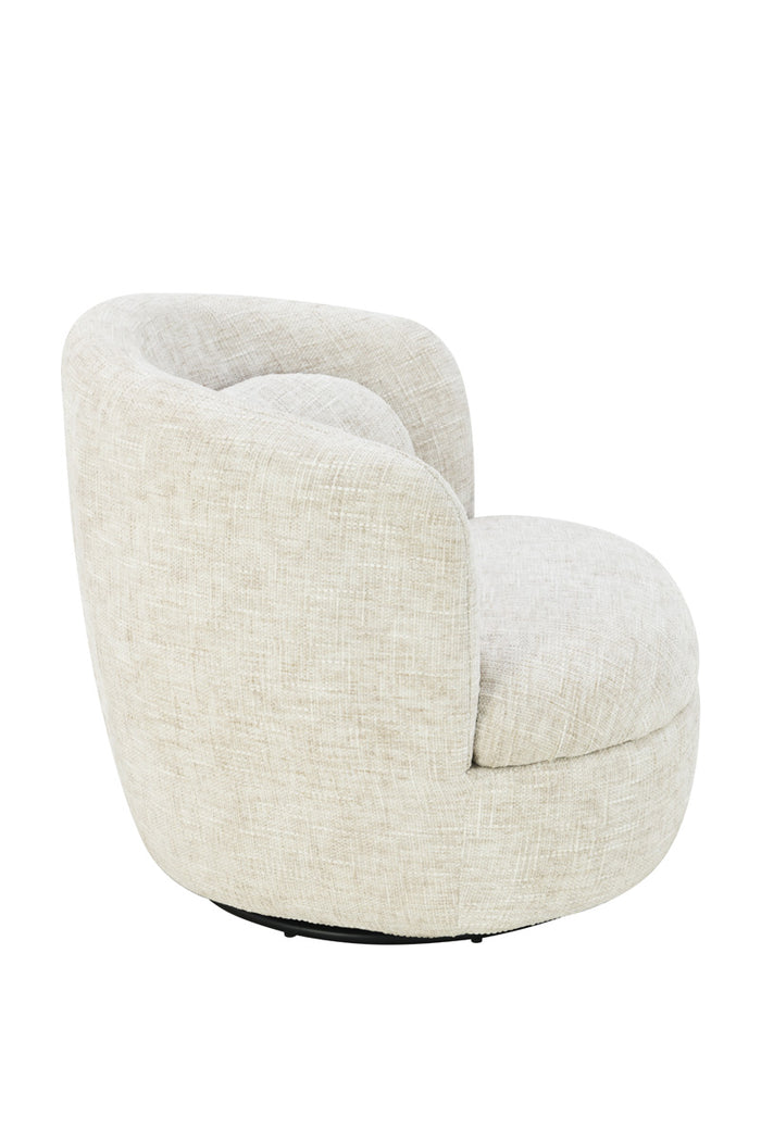 DÉJA Living - Draaifauteuil Beige Stof - Zithoogte 40cm - Lilou