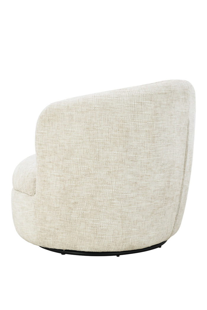 DÉJA Living - Draaifauteuil Beige Stof - Zithoogte 40cm - Lilou