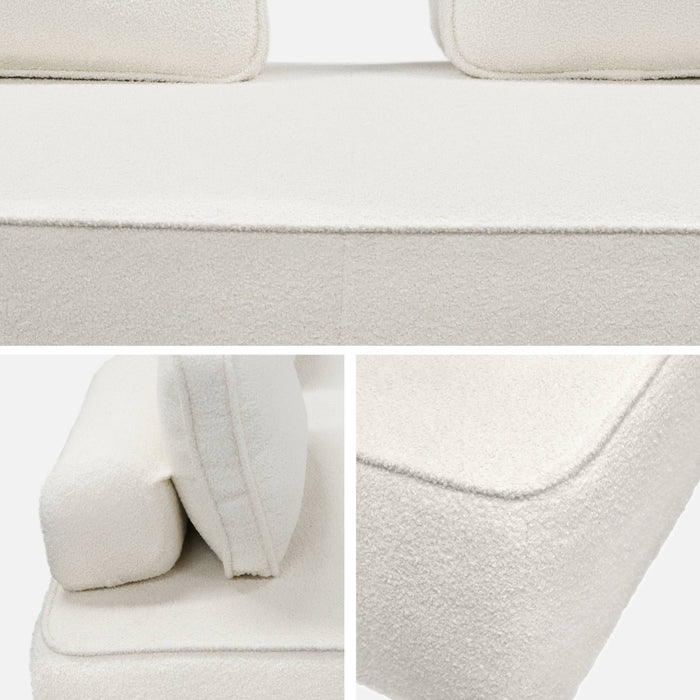 sweeek - Fauteuil in boucléstof 2 zitplaatsen