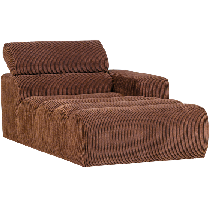 WOOOD Novi Chaise Longue Element Arm Rechts - Ribstof - Terra