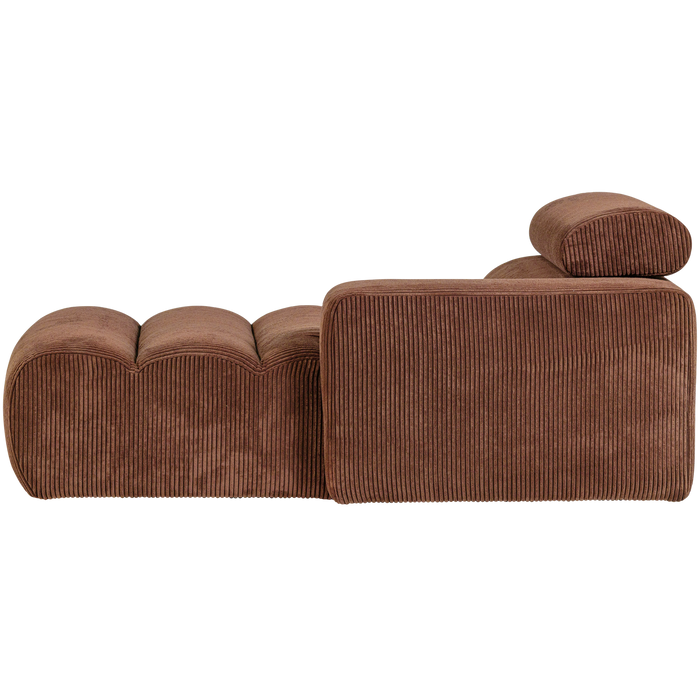 WOOOD Novi Chaise Longue Element Arm Rechts - Ribstof - Terra