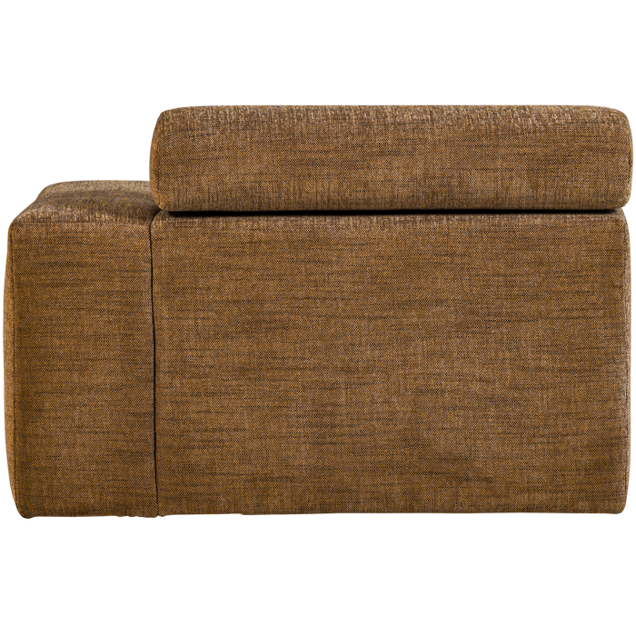 WOOOD Novi Chaise Longue Element Arm Rechts - PES-Karamelbruin Melange