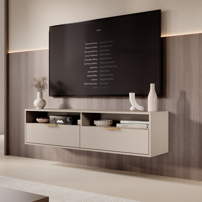 Meubella - TV-Meubel Qipp - Beige - 140 cm