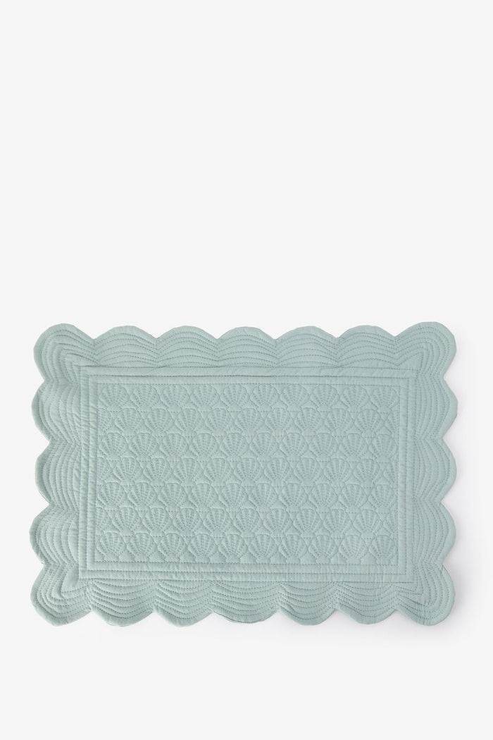 Sissy-Boy Lichtblauwe placemat set met schelpjes-2st.