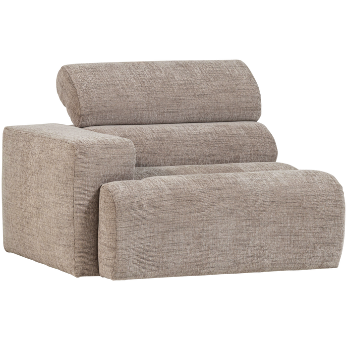 WOOOD Novi 1-Zits Element Bank Arm Links - Polyester - Naturel Melange