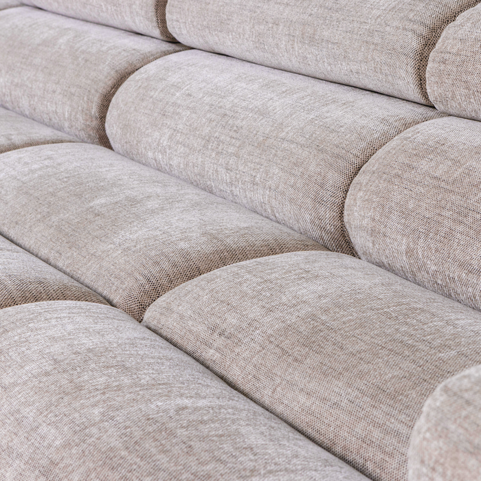 WOOOD Novi Chaise Longue Bank Links - Polyester - Naturel Melange