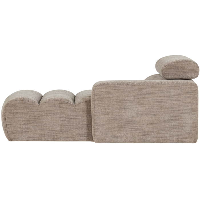 WOOOD Novi Chaise Longue Element Arm Rechts - PES - Naturel Melange