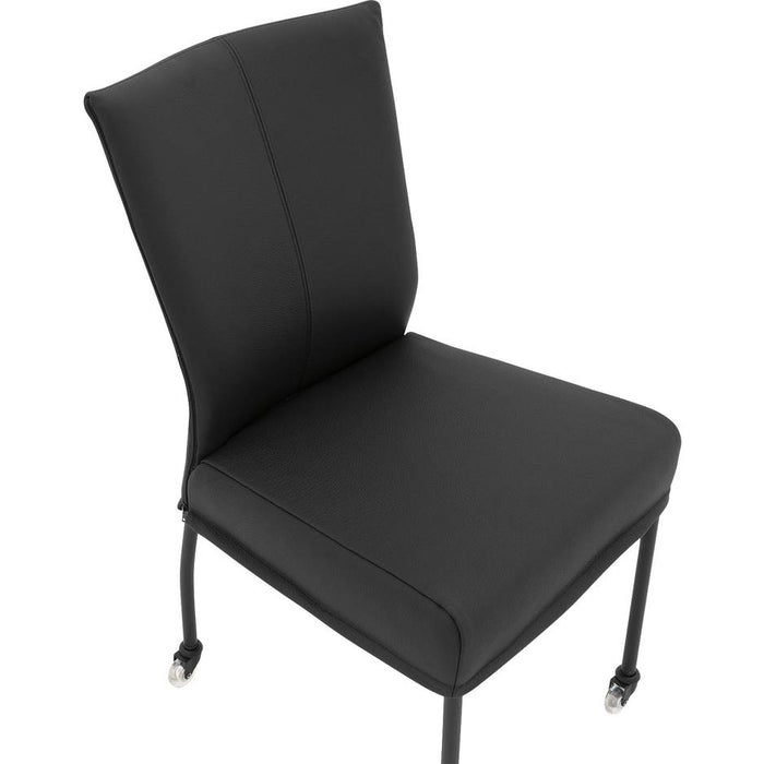 Goossens Eetkamerstoel Funk - Leder zonder armleuning