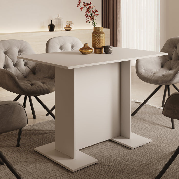 Meubella - Eetkamertafel Oliver - Wit - 108 cm