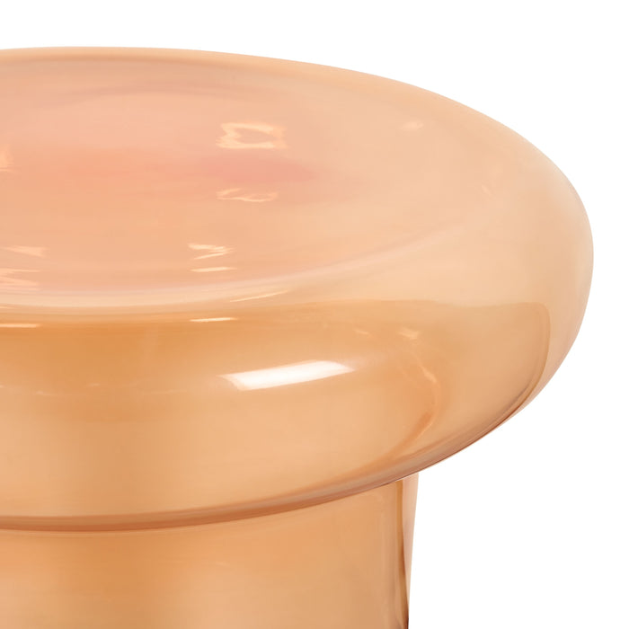 Bijzettafel Hannover - Oranje - Transparant Glas