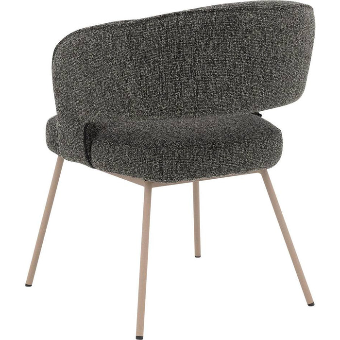 Goossens Eetkamerstoel Ostuni (stof) - Textiel met armleuning