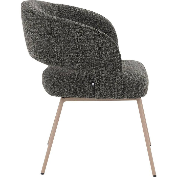 Goossens Eetkamerstoel Ostuni (stof) - Textiel met armleuning