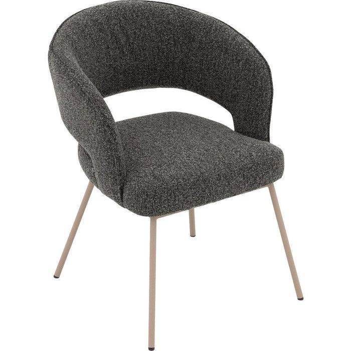 Goossens Eetkamerstoel Ostuni (stof) - Textiel met armleuning