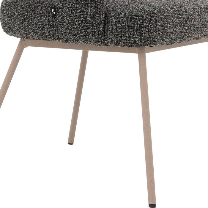 Goossens Eetkamerstoel Ostuni (stof) - Textiel met armleuning