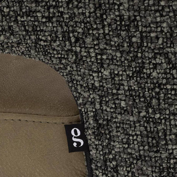 Goossens Eetkamerstoel Ostuni (zitting leer, rugleuning stof) -