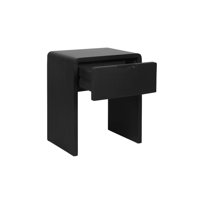 Nachtkastje Laros - Hout - Mango|Zwart - Mangohout