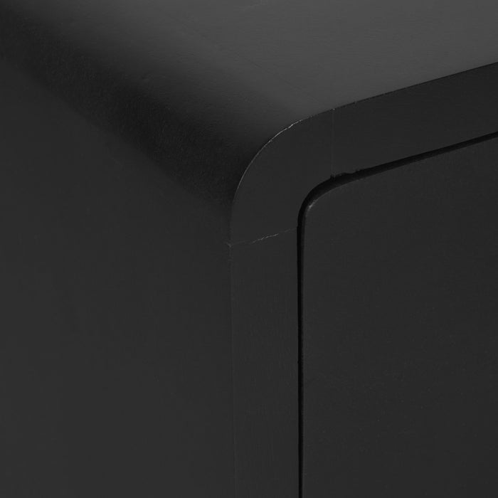 Nachtkastje Laros - Hout - Mango|Zwart - Mangohout