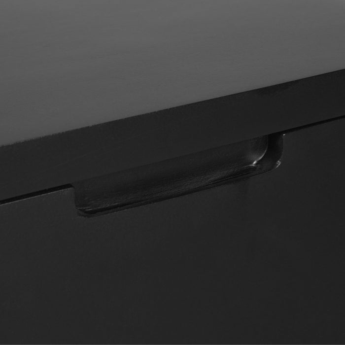 Nachtkastje Laros - Hout - Mango|Zwart - Mangohout